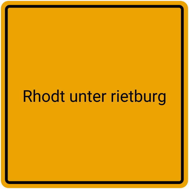 Meldebestätigung Rhodt unter Rietburg